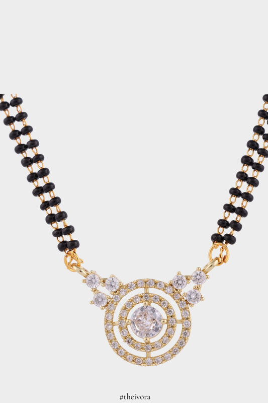 Classic CZ Diamond Gold Daily Wear Mangalsutra Brass Mangalsutra