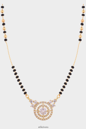 Classic CZ Diamond Gold Daily Wear Mangalsutra Brass Mangalsutra