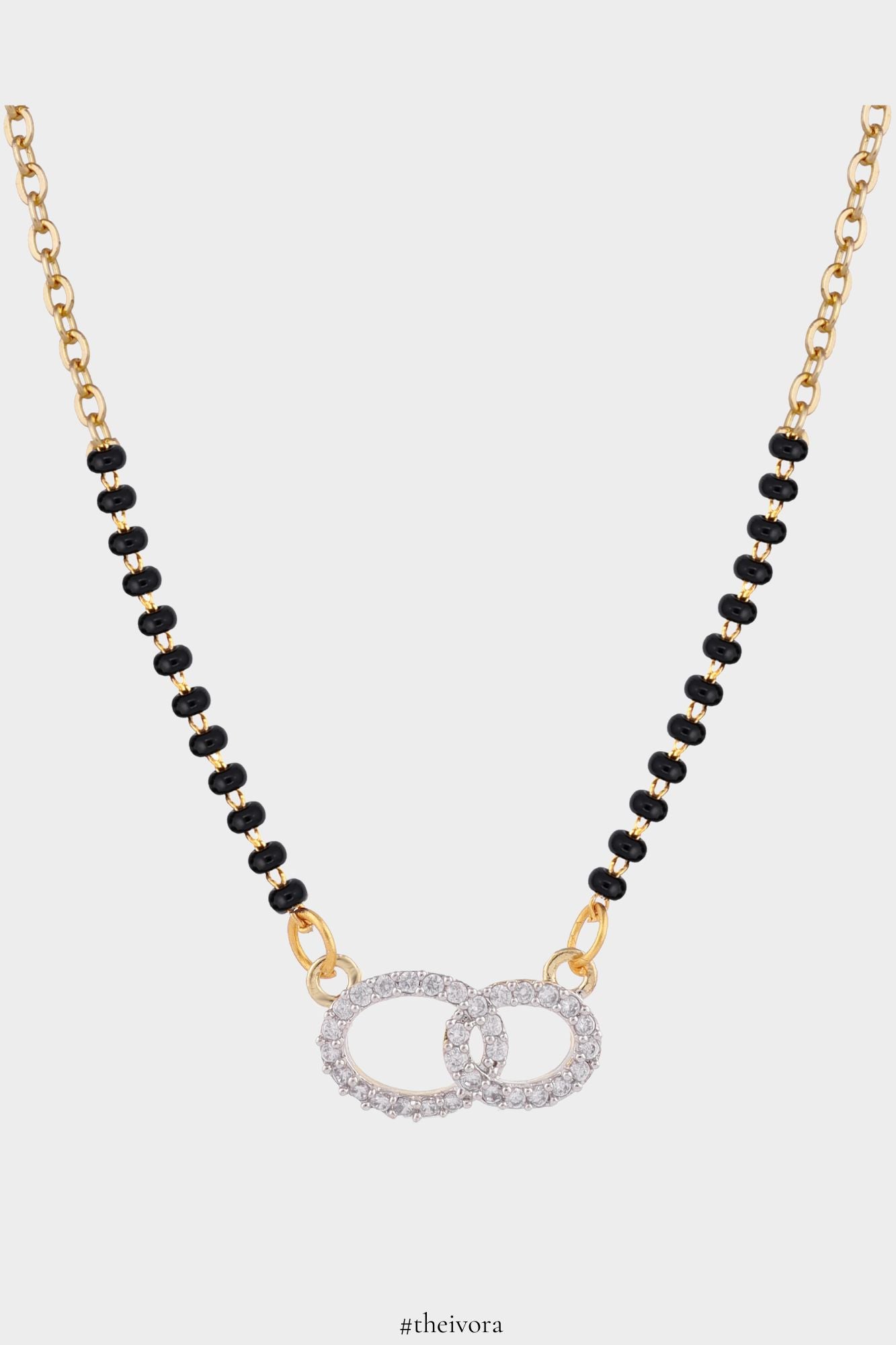 American Diamond AD Short Mangalsutra Tanmaniya Brass Mangalsutra