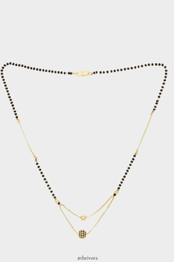 Yellow Gold Beaded Mangalsutra